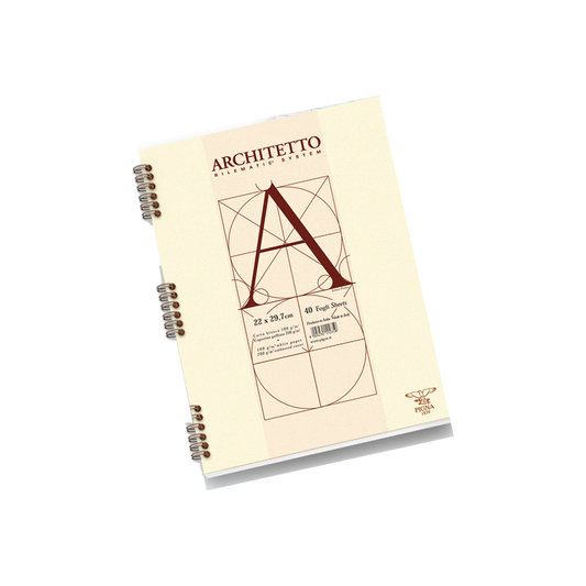 Blocco Pigna Architetto 0105442BI A4 a fogli bianchi, 40 fogli
